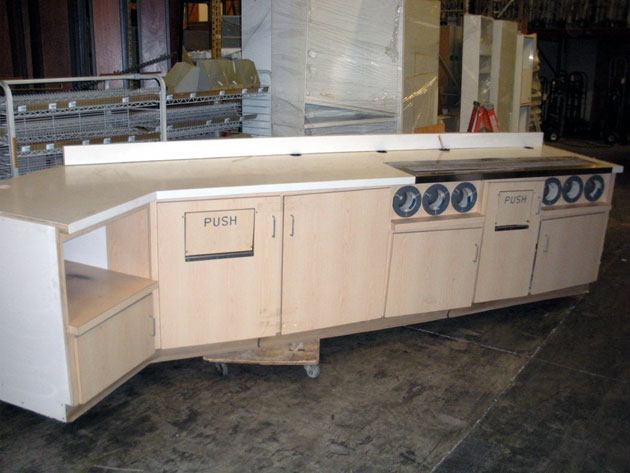full view of large food and beverage counter