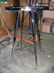 round clothing rack