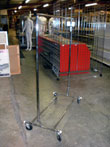 rolling collapsible salesman's rack
