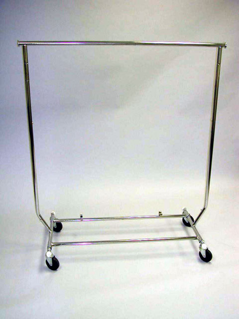 Folding Salesman Rack Heavy Duty Round Tube - Chrome