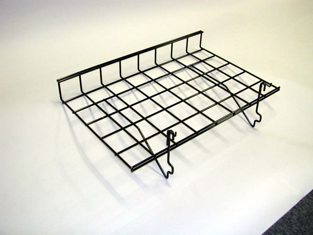 24"L x 15"D Straight Shelf w/ Lip - Black or Chrome