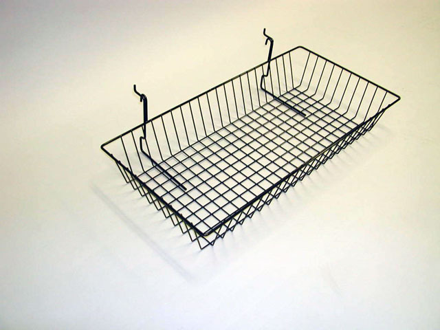 Basket 24"L x 12"D x 4"H Black or Chrome