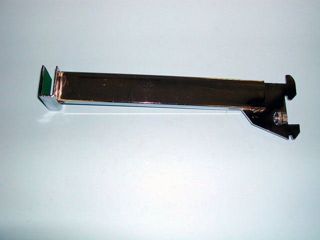 Super Heavy Duty 12" Bracket For Standard 1" Slot 2" on Center Holds Rectangular Tube - Chrome
