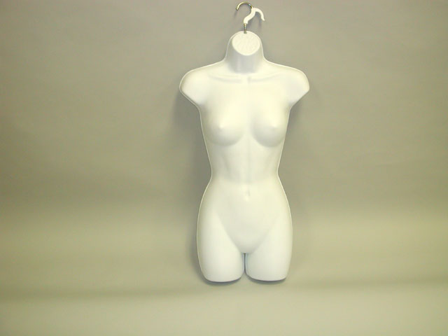 Female Form Injection Molded w/ Metal Hook - White
