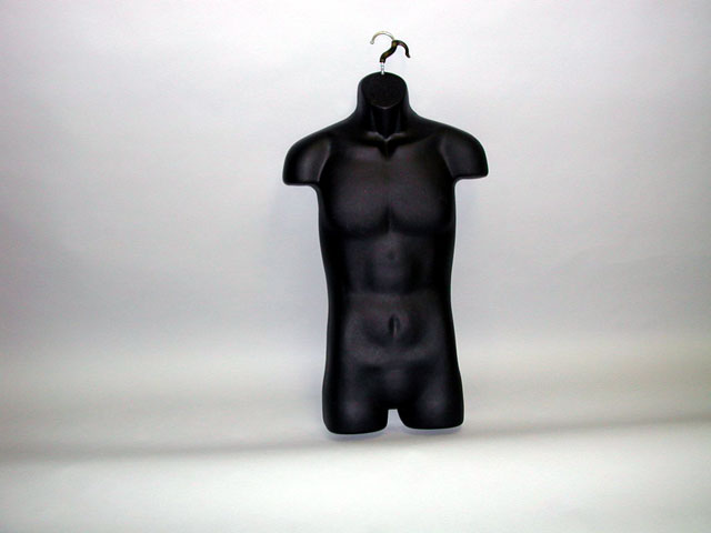 Male Form Injection Molded w/ Metal Hook - Black