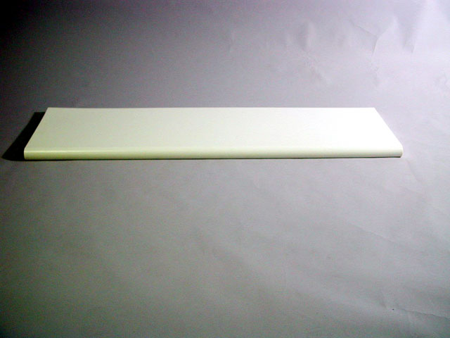 Plastic Bullnose Shelf 48"L x 13"D x 4"H in Black or White