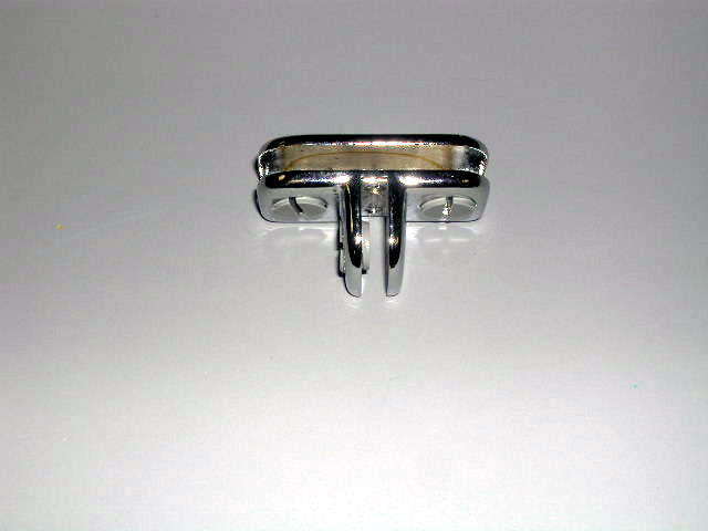 3 Way Adjustable Metal Cubbie Clip for 3/16" Tempered Glass- Chrome