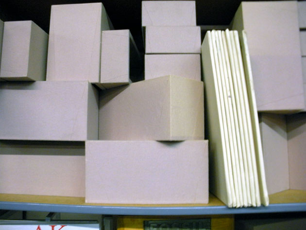 neutral color display risers