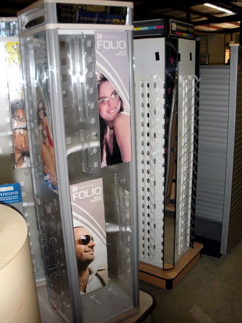 used sunglass display racks