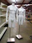 male torso mannequin, female torso mannequin