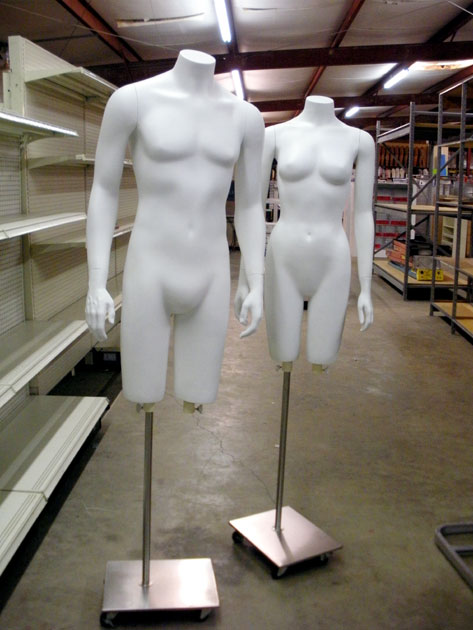 male and female torso mannequins