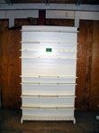 used uni-web single sided pharmacy shelving