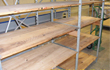 used wood garage shelving