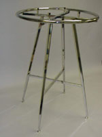 36" Folding Round Rack 1 1/4" Diameter Round Tube Ring - Chrome