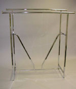 Straight Rack Double Bar w/ V Brace, 60"L Adjusts 48" to 83"H - Chrome