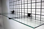 10"x48"x3/16" Tempered Glass Shelves w/ Pencil Polish Edge for Gridwall