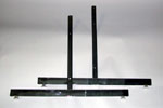 T-Base Rectangle Tube w/ 5/16" Threaded Levelers for Grid (2 pcs.= 1 set) Choose Black, Chrome or White