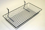 Gridwall/Slatwall Basket 24"L x 12"D x 4"H