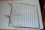 Gridwall/Slatwall Basket 12"L x 12"D x 8"H w/ 4" Front Slant