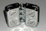 Hinge Metal Cubbie Clip for 3/16" Tempered Glass- Chrome