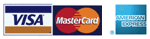 We accept Visa, Mastercard, & American Express